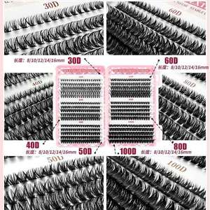 Kit de Extensiones de Pestañas DIY, 144 Pares, Curvatura D, Pestañas Planas con Herramientas Reutilizables para Uso General - Product Image 4