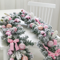 Wanwan W17 PVC Dichte Vloeiende Witte Ranken Glimmende Kerstversieringen voor Bureau- en Raamdecoratie Feestdagen Decoratie Cadeau