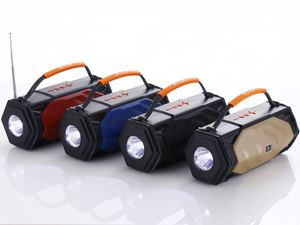 Ai03 20W Năng Lượng Mặt Trời Powered Đèn Pin Di Động Không Dây FM Đài Phát Thanh Loa Cho Các Bên Ngoài Trời Nhà Theatre Máy Tính Đa Năng - Product Image 6