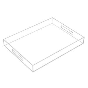 ถาดอะคริลิคทรงสี่เหลี่ยมผืนผ้าอเนกประสงค์ถาดแสดงขนมพร้อมที่จับ - Product Image 3