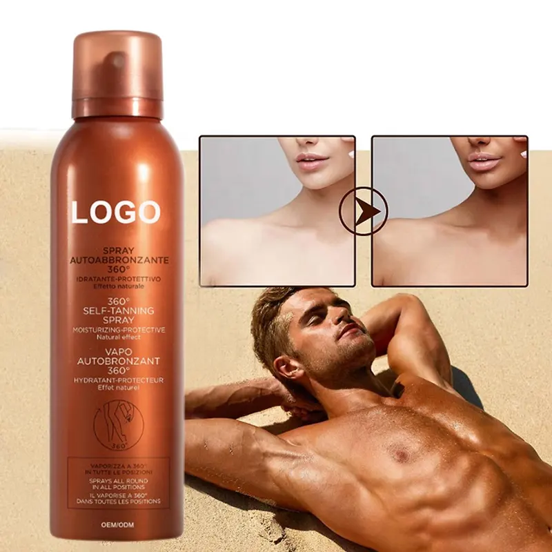 Skin Care Factory's Custom Highlighter Spray and Body Tanning Foam Hot Sale Body Shimmer Oil with Body Glitter Spray