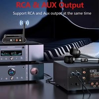 Receptor de Audio Inalámbrico 5.1, Reproductor de Plástico con Entrada AUX, USB y Reproducción desde Memoria USB, Adaptador con Control Remoto IR para PC, TV y Sistema de Altavoces Domésticos