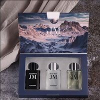 Lot de 3 parfums floraux longue durée JEAN MISS 30ml pour homme, idéal pour les rendez-vous galants