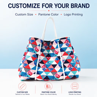 Sac de plage en néoprène écologique avec motif nœud, sacs de voyage respirants pour la plage et la natation
