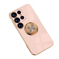 2023 dernière lunette galvanisée TPU pour Samsung S23 22 21 Plus Ultra pour VIVO avec support coque de téléphone Opp sac plaine 7 couleurs