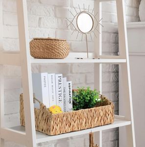 Juego de 3 Cestas de Almacenamiento Rectangulares de Mimbre Natural Tejido a Mano, Ecológicas, con Asa Integrada para Estantes del Hogar - Product Image 5