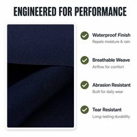 Tissu Oxford en polyester uni enduit de PU imperméable et résistant à l'abrasion 1200Dx7S pour tissus de chaussures, sacs à dos et tentes de camping