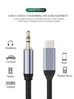 RASANTEK USB-C auf 3,5mm Aux-Kabel Vergoldet DAC-Chip Hi-Res Audio AC-Ausgang Kopfhörer-Adapter für Handy Laptop
