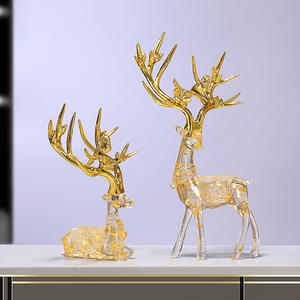 Persimmon Ruyi chanceux cerf ornement luxe feuille d'or nouvelle maison ornement haut de gamme atmosphère salon décoration maison ornement - Product Image 2