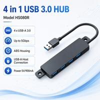 Hub USB 3.0 de 4 Puertos al por Mayor, Chip GL3510, 5Gbps de Alta Velocidad, Adaptador de Extensión de Datos Multi USB Delgado para Laptop y PC