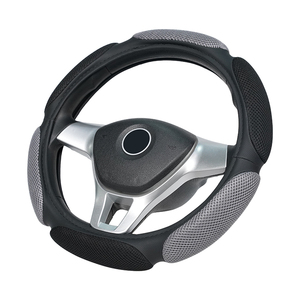 Funda para <span class=keywords><strong>volante</strong></span> de piel y microfibra de tela personalizada, funda para <span class=keywords><strong>volante</strong></span> peluda roja - Product Image 4