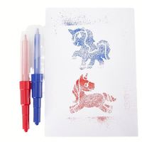 X1121-1 Marqueur soufflant aquarelle multicolore personnalisé avec logo fournisseur, stylo magique à encre colorée, ensembles de marqueurs pour le dessin des enfants