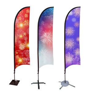 याओयांग 100% पॉलिएस्टर डबल-साइड स्क्रीन प्रिंट विज्ञापन कार वॉश शॉप सिंगल-साइड प्रिंटिंग कार वॉश फेदर फ्लैग - Product Image 6