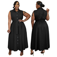 Robes Maxi Indiennes Élégantes et Modestes sans Manches avec Ceinture pour Femmes Américaines Grandes Tailles – Collection 2026