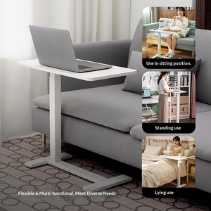 HD Mobile Height <b>Adjustable</b> Bedside Desk Rolling Sofa Side Laptop <b>Table</b> Lazy Study Office <b>Table</b> With Wheels - Product Image 4
