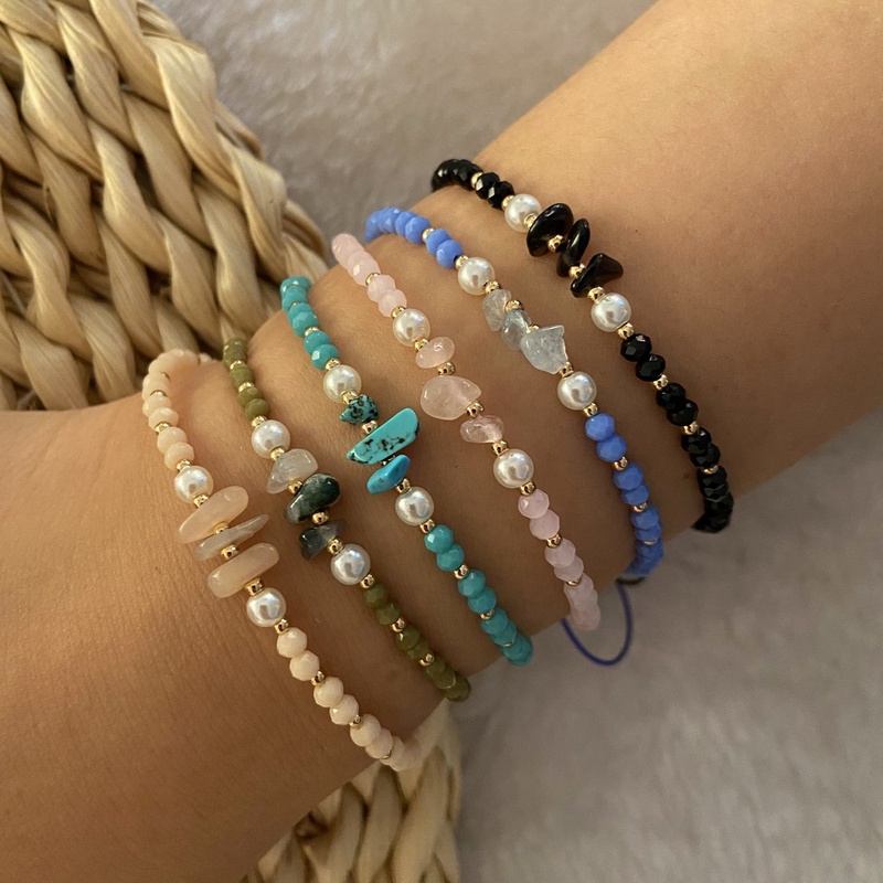 Gold Plated 4MM Pink Crystal Bracelet