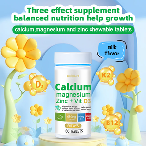 Comprimés de calcium, magnésium, <span class=keywords><strong>zinc</strong></span> et complexe de vitamine D3 en marque privée, nutrition sportive, soutien des os et des muscles, 60 comprimés - Product Image 3