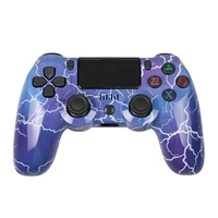 Manette de jeu sans fil personnalisée P4, 4.0, détection de mouvement six axes, bande lumineuse RVB, plastique ABS, compatible PC et Android 2.