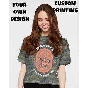 Design personnalisé pour femmes, cropped Boxy Tees, haut en coton respirant, tailles XS XXS, ajusté, logo court, impression de textes photo - Product Image 3