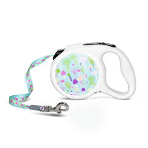 Correa retráctil ecológica y verde personalizada para mascotas, correa ajustable para perro, correa retráctil para perro con logotipo impreso colorido - Product Image 1