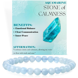 6mm <b>Crystal</b> Rhinestone Beaded Trendy Gift <b>Bracelet</b> Elastic Rope 17cm with Card CN;ZHE - Product Image 5