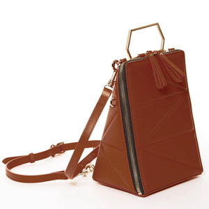 SUSU <b>Brown</b> Leather <b>Backpack</b> Purse for Women Unique Convertible Crossbody Bag - Product Image 3