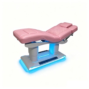 Table de massage moderne en tissu capitonné pour salon de beauté, lit de <span class=keywords><strong>spa</strong></span> électrique réglable à 4 moteurs pour traitement de ventouses - Product Image 1