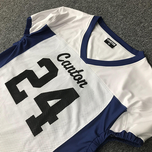 Camiseta de fútbol americano de talla XL, camiseta de malla transpirable con logotipo de equipo personalizado, diseño gráfico estampado, ropa de fútbol de talla grande - Product Image 5