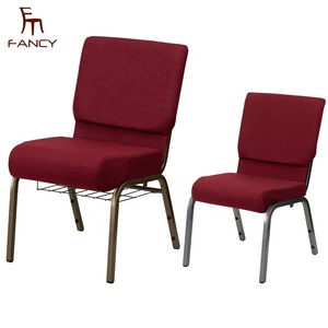 Chất lượng cao lồng vào nhau kim loại kết nối stackable giáo hội ghế để bán - Product Image 6