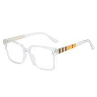 Lunettes de vue rétro carrées anti-lumière bleue transparentes 2024, monture ultralégère œil de chat, pour hommes et femmes, lunettes de mode optiques pour ordinateur