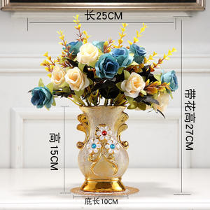 Vase floral pour chambre d'hôtel-Pot de fleur de chevet en laiton émaillé blanc - Product Image 6