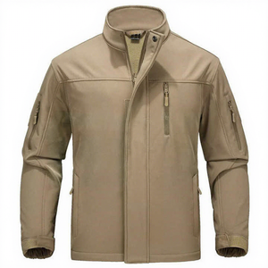 Direct Factory Wholesale Men's Hooded Canvas Softshell Waterproof Jacket Custom Logo Outdoor Gear High Quality Polyester Warm - Product Image 1