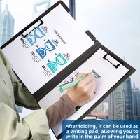 Porte-documents A3/A4 double clip en PP, planche d'écriture pour étudiant, support de rangement pour livres, bloc-notes en mousse, porte-documents de bureau professionnel