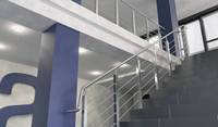 Balustrade d'escalier d'intérieur et de Balustrade en acier inoxydable, 1 pièce, design moderne, pour le commerce extérieur, balcon en fer