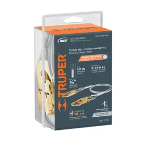 2-unità scatola di 1.8m ANSI Truper cavo di posizionamento in acciaio - Product Image 3