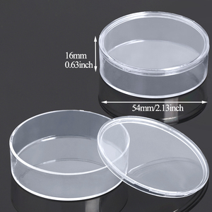 Boîte ronde transparente en PS personnalisée SUNSHING avec couvercle, petite boîte cadeau en plastique pour bonbons, boîte à dragées pour mariage, dessert ou collation de fête - Product Image 1