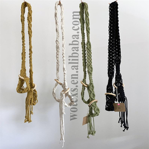 <span class=keywords><strong>Macrame</strong></span> สายรัดโยคะผ้าฝ้ายปรับได้สายรัดสำหรับเล่นโยคะ MY104 - Product Image 2