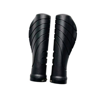 Nouvelles poignées de guidon de vélo transfrontalières 22,2 mm noires ergonomiques en caoutchouc pour vélo de route avec anneau de verrouillage en métal fixe - Product Image 4