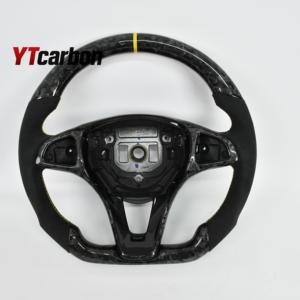 Ytcarbon พวงมาลัยอัลแคนทาราแบบอุ่นทำจากคาร์บอนไฟเบอร์ปลอมแปลงสำหรับ X166 <span class=keywords><strong>GLS350d</strong></span> รถคูเป้ยี่ห้อที่กำหนดเองได้สำหรับ GLS - Product Image 1