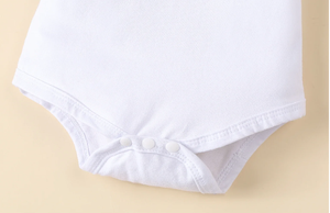 Ensembles de tenues d'anniversaire pour bébés garçons : Barboteuse à imprimé animal avec cravate et short à bretelles en Y – Vêtements pour le premier anniversaire et la cérémonie de gâteau - Product Image 6