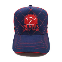 Casquettes de camionneur personnalisées brodées de haute qualité, style campagnard, avec broderie personnalisée à motif losanges sur la calotte