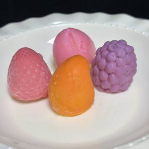 Glace Artisanale Surgelée en Forme de Mini-Fruits, Assortiment de 4 Saveurs (Mangue, Raisin, Pêche, Fraise) – Pack Mixte de Sucettes Glacées pour Enfants - Product Image 2