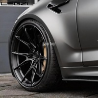 Nouvelle jante en alliage d'aluminium forgé à profil profond concave de 25 mm, noire, pour voitures particulières Corvette C7 C8