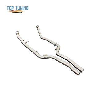 Tuyau de descente en acier inoxydable avec bouclier thermique pour collecteur d'échappement Mercedes-Benz CLS63/<span class=keywords><strong>CLS63S</strong></span> 5.5T 2007-2017 - Product Image 3