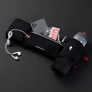 पानी की बोतल धारक फिटनेस बेल्ट बैग के साथ कमर पैक चलाने के लिए उच्च चिंतनशील समायोज्य खेल पाउच - Product Image 2