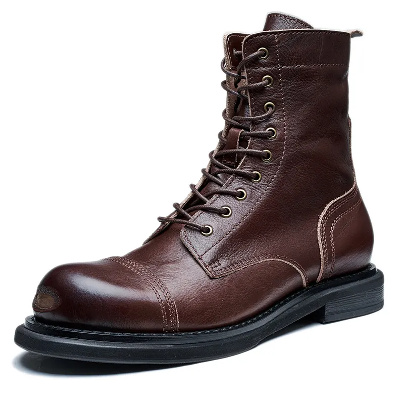 Men's Lightweight Lace Up Casual Boots Liberty Leather Shoes Lace Up Men Shoes For Office