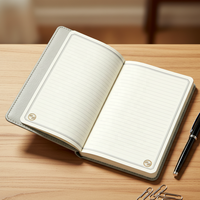 Carnet A5 personnalisé en cuir PU avec dorure à chaud et gaufrage, ligné, pour planificateurs et journaux A5