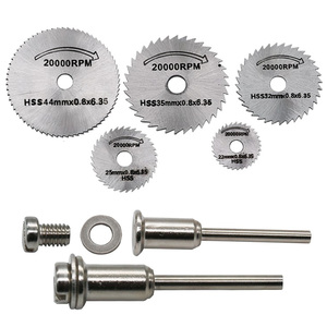 7pcs <b>Mini</b> <b>Circular</b> <b>Saw</b> Blade Set Hss Cutting Disc Rotary Tool Accessories for Dremel 3.2mm Rods Compatible Wood Plastic Aluminum - Product Image 1