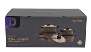 Set di Pentole Antiaderenti 15 Pezzi 20/24/<span class=keywords><strong>28</strong></span>/32 Casseruola <span class=keywords><strong>28</strong></span> Padella Profonda Pentole e Padelle Set di Pentole Antiaderenti Adatto per Tutti i Tipi di Fornelli - Product Image 6