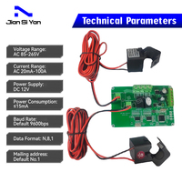 Module de mesure haute précision monophasé bidirectionnel JSY-MK-193, courant alternatif, tension, puissance, RS-485 Modbus-RTU, 2 canaux